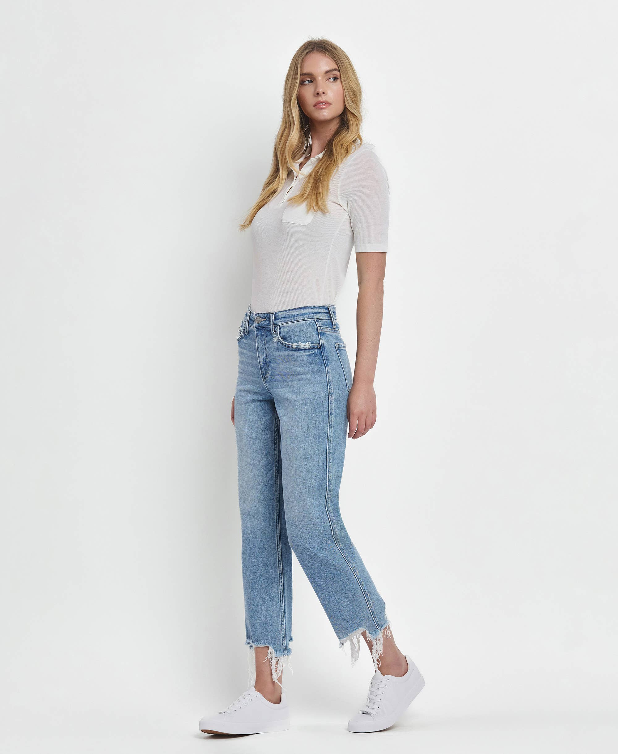 FONDLY HIGH RISE REGULAR STRAIGHT JEANS