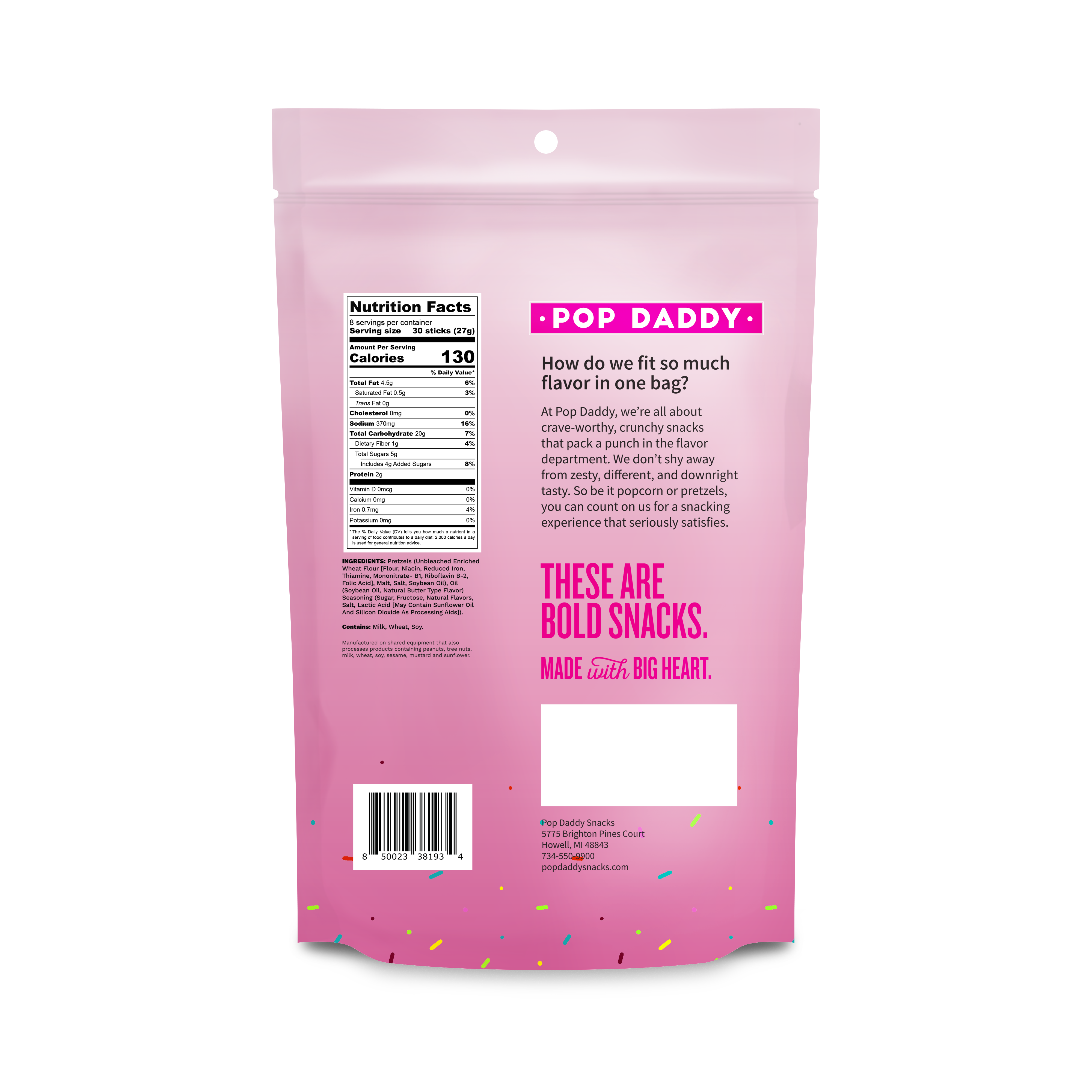 Birthday Cake Seasoned Pretzels  7.5oz