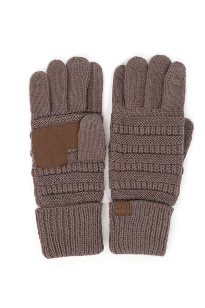Navy C.C Knitted Touch Screen Compatible Gloves