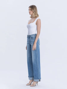 WESTBURY HIGH RISE FULL LENGTH CUFFED WIDE JEANS