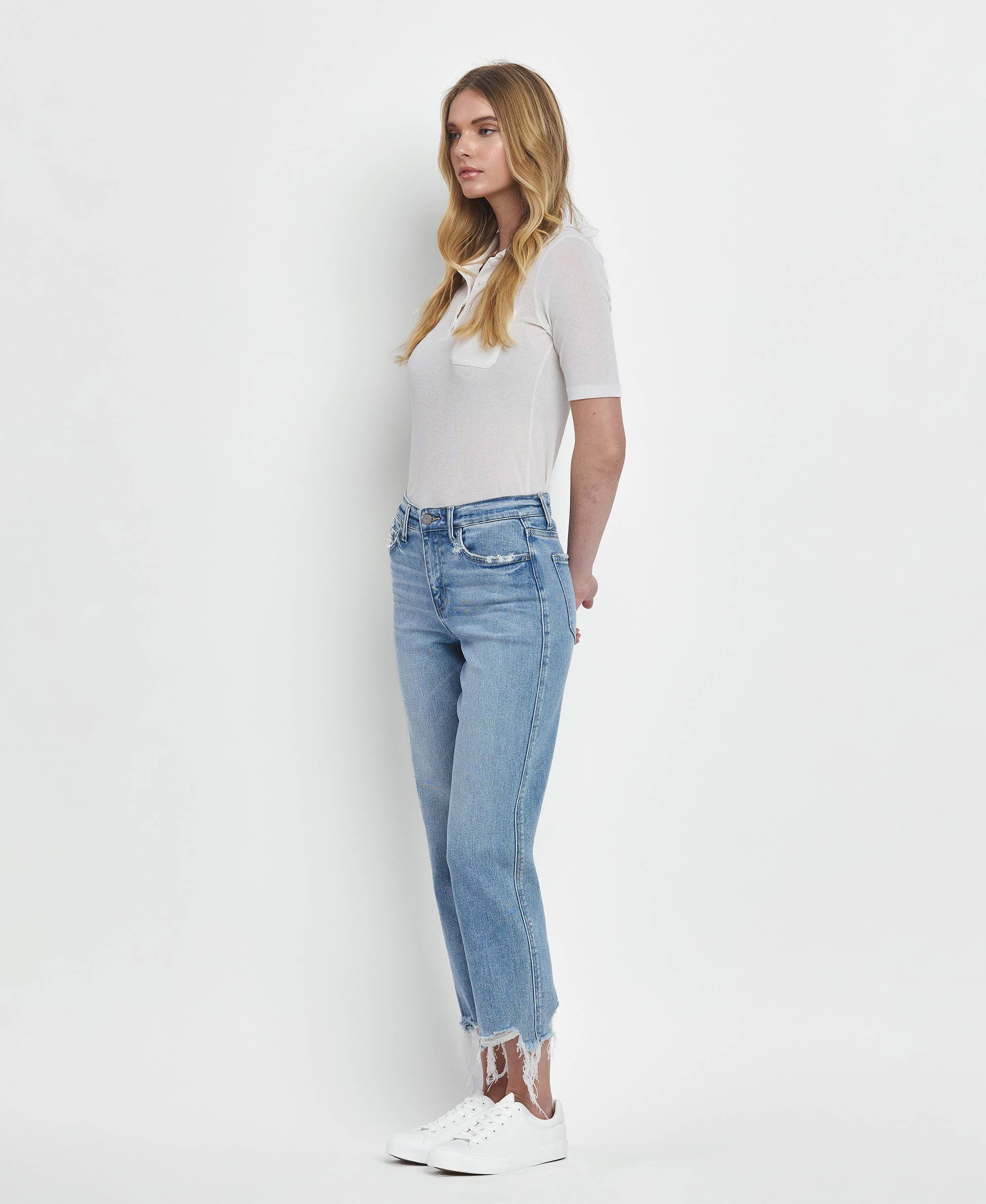 FONDLY HIGH RISE REGULAR STRAIGHT JEANS