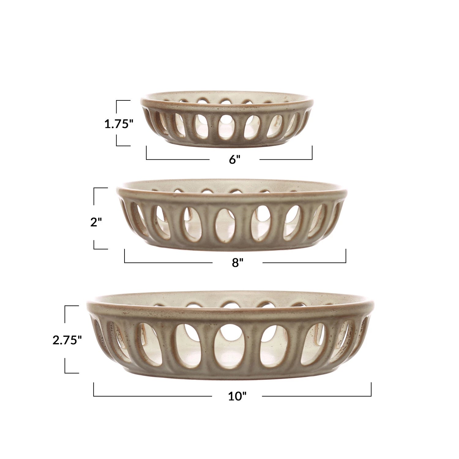 Beige Basket Bowls