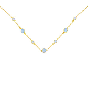 Faceted CZ Necklace | Ice Blu Collection: Pink / 18K Gold Dipped