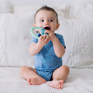 Ritzy Rattle™ Silicone Teether Rattles: Highland Cow