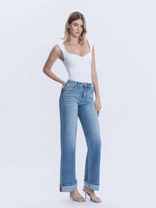 WESTBURY HIGH RISE FULL LENGTH CUFFED WIDE JEANS