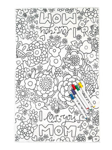 Mother's Day Coloring Gift Box: I'm Lucky To Love You: Single-Sided Hand Towel