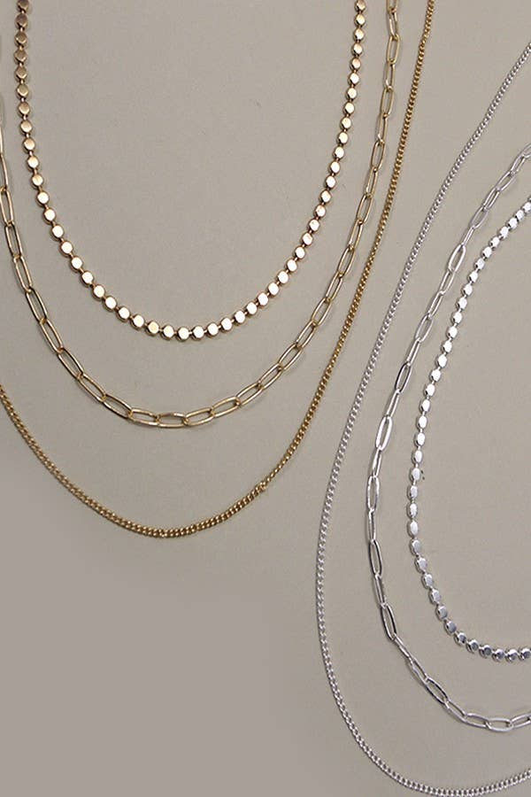 GOLD UNIQUE CHAIN MULTI LAYER NECKLACE