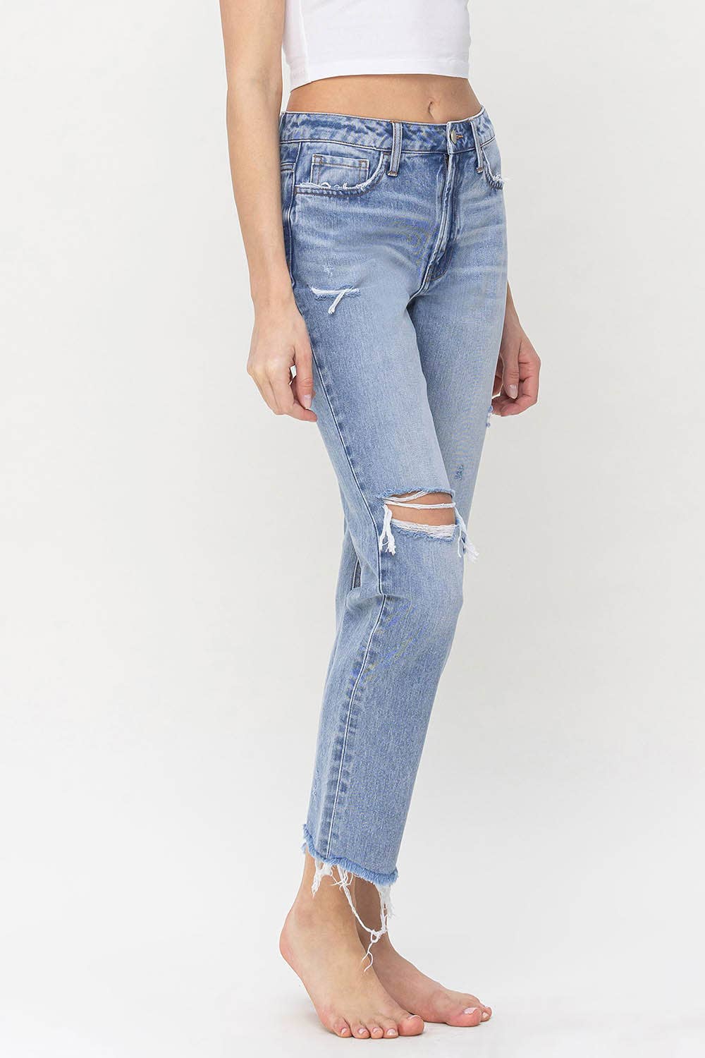 SUPER HIGH RISE RELAXED STRAIGHT JEANS