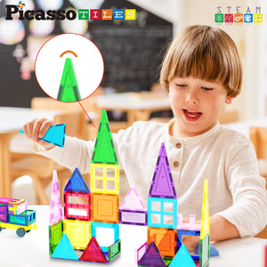 PicassoTiles 101pc Magnetic Tile Building Blocks