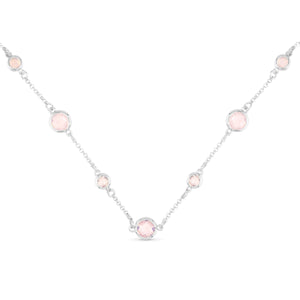 Faceted CZ Necklace | Ice Blu Collection: Pink / 18K Gold Dipped