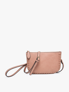 Peacock Bonnie Dual Compartment Whipstitch Crossbody