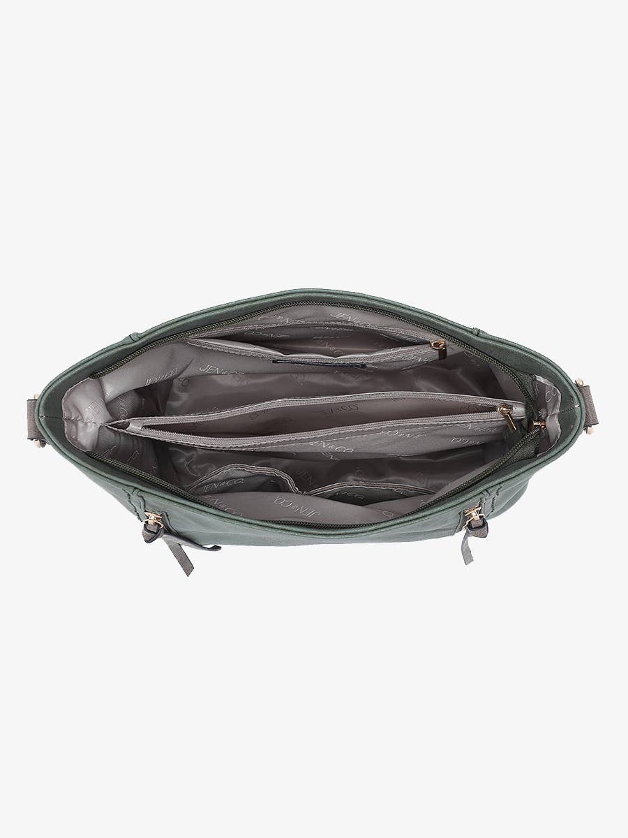 Tan/Grey Mina Distressed Hobo Bag