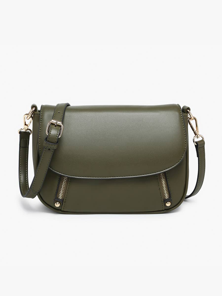 Lindsay Dual Zip Flapover Crossbody