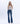 HIGH RISE DARK WASH TROUSER HEM BOOTCUT JEANS