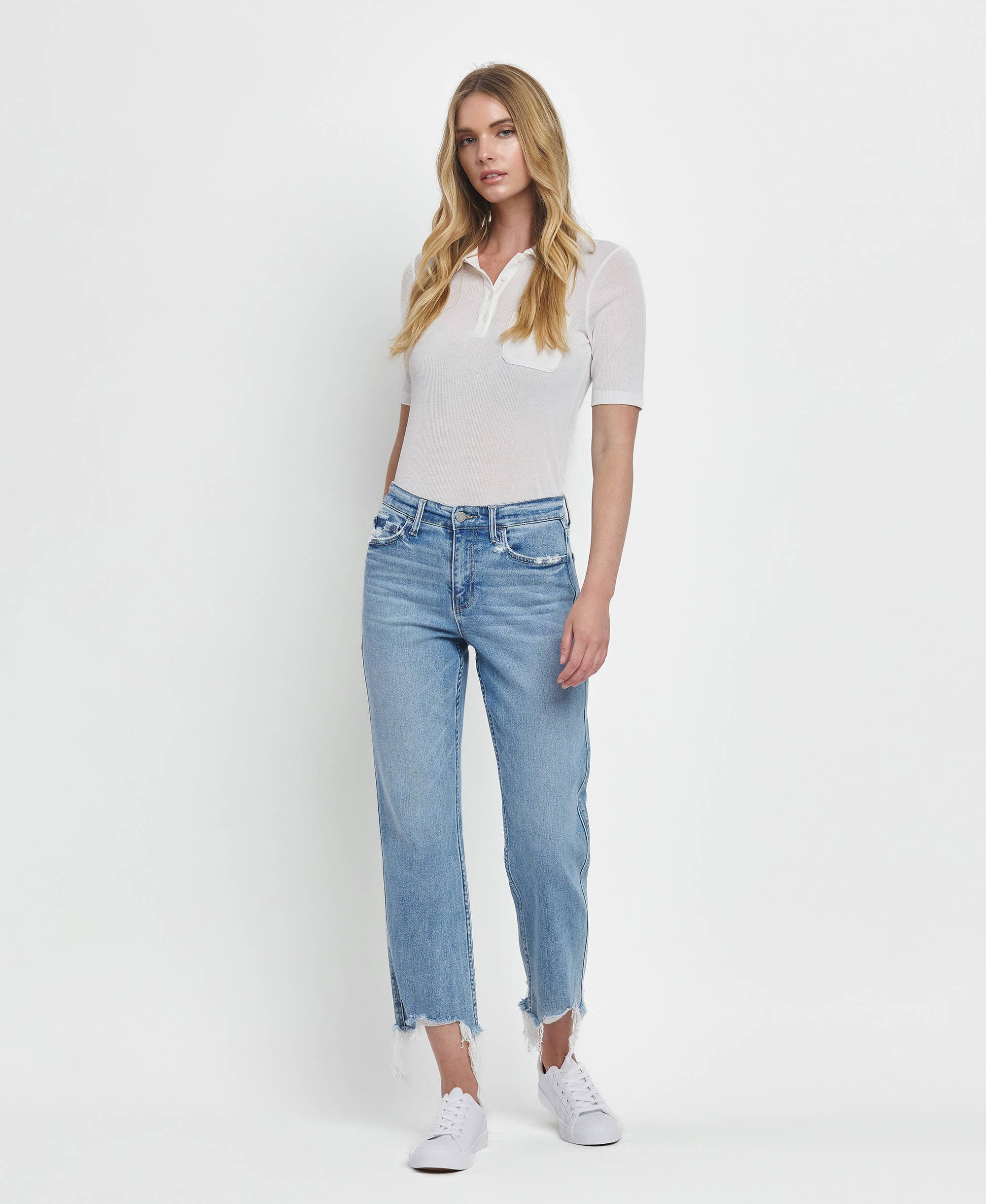 FONDLY HIGH RISE REGULAR STRAIGHT JEANS