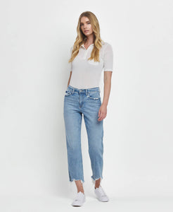 FONDLY HIGH RISE REGULAR STRAIGHT JEANS