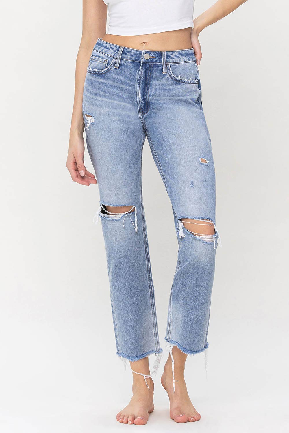 SUPER HIGH RISE RELAXED STRAIGHT JEANS