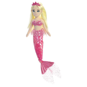 10" JEWEL - SMALL BLONDE HAIR MERMAID IN HOT PINK