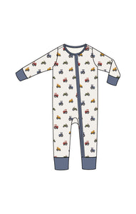 Mini Tractors - 2 Way Zipper Romper