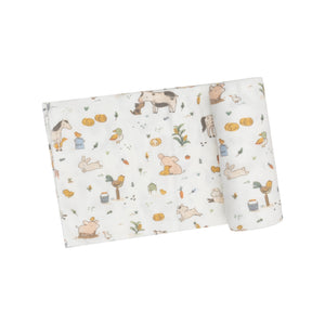 Farm Babies Swaddle Blanket