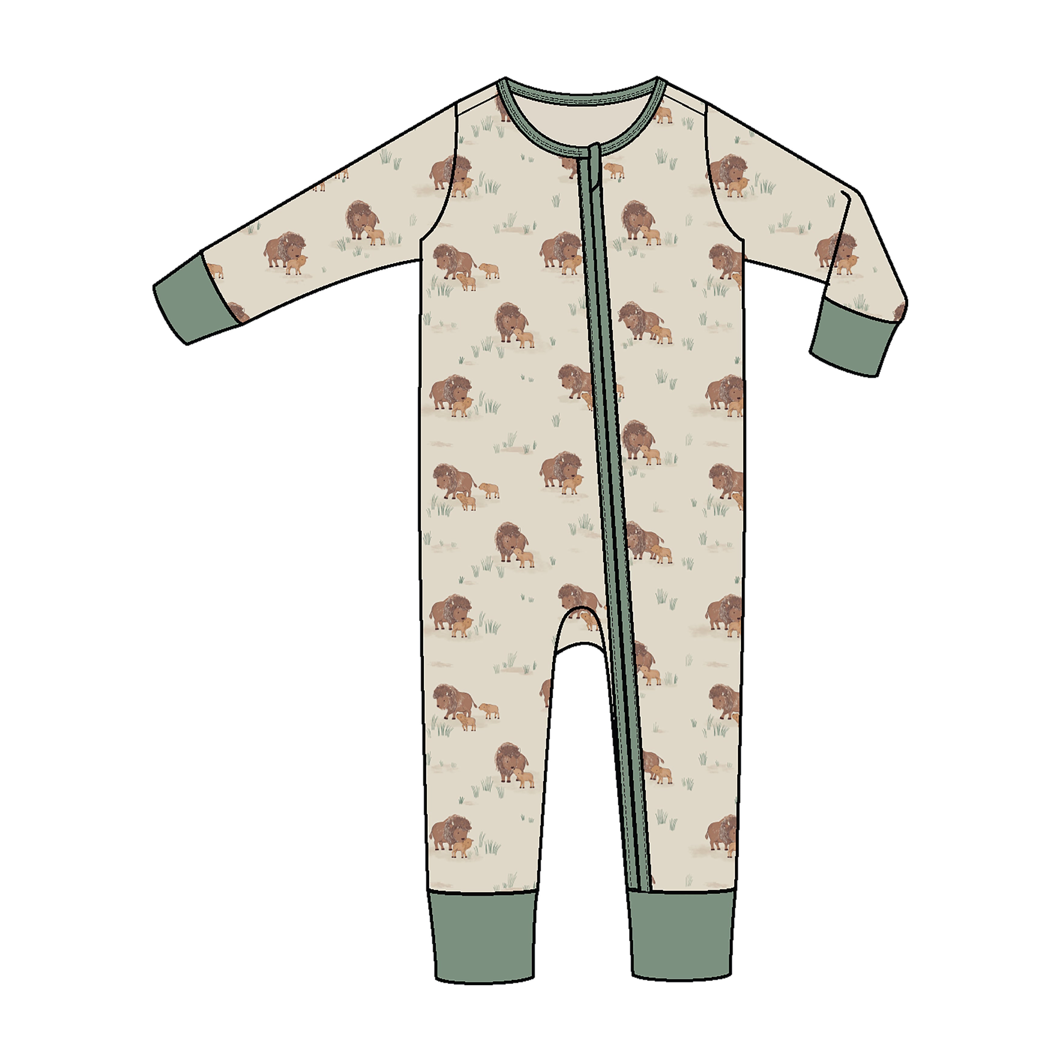 Bison Families Romper