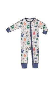 Game Day - Grey - 2 Way Zipper Romper
