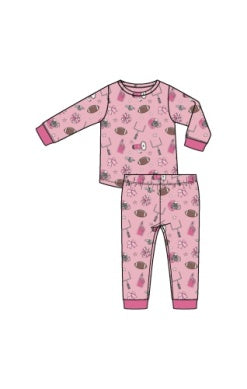 Game Day - Pink - L/s Loungewear Set