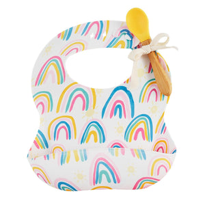 RAINBOW PRINT BIB AND SPOON