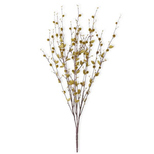 28 Inch Green Pussy Willow Spray w/Mini Foliage