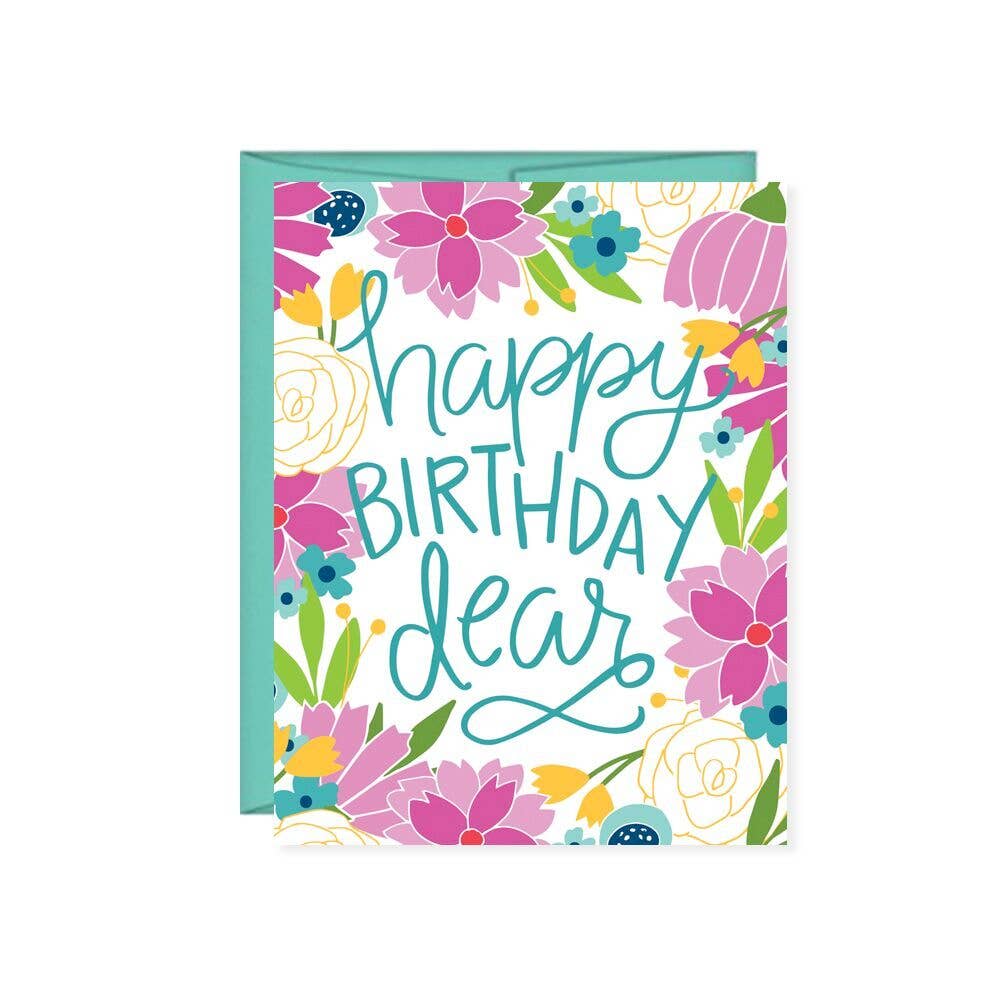 Happy Birthday Dear Floral Birthday Card