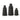 MEDIUM TALL BLACK MATTE METAL VASE