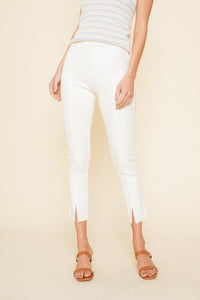 White Cropped Slacks