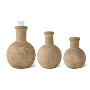 LARGE PINE WOOD BUD VASE
