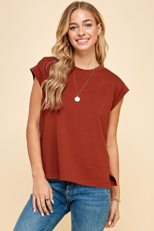 Red Brown Short Sleeve