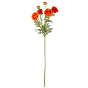 26in Orange Ranunculus Spray