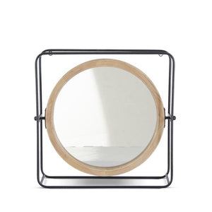 17.75in Round Metal Mirror