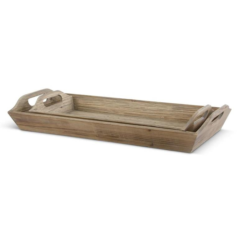 SMALL RECTANGLE WOOD NESTING TRAY