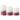 3 White Wax Red Berry Luminara Indoor Pillar Candles