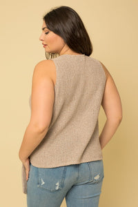 Plus Taupe Wrap Tank