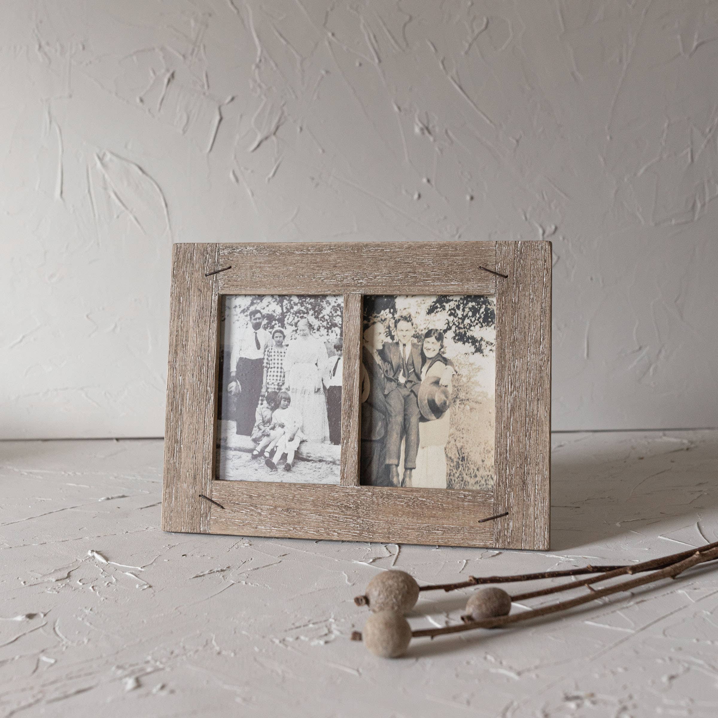 5x7 Two Photo Weathered Photo Frame