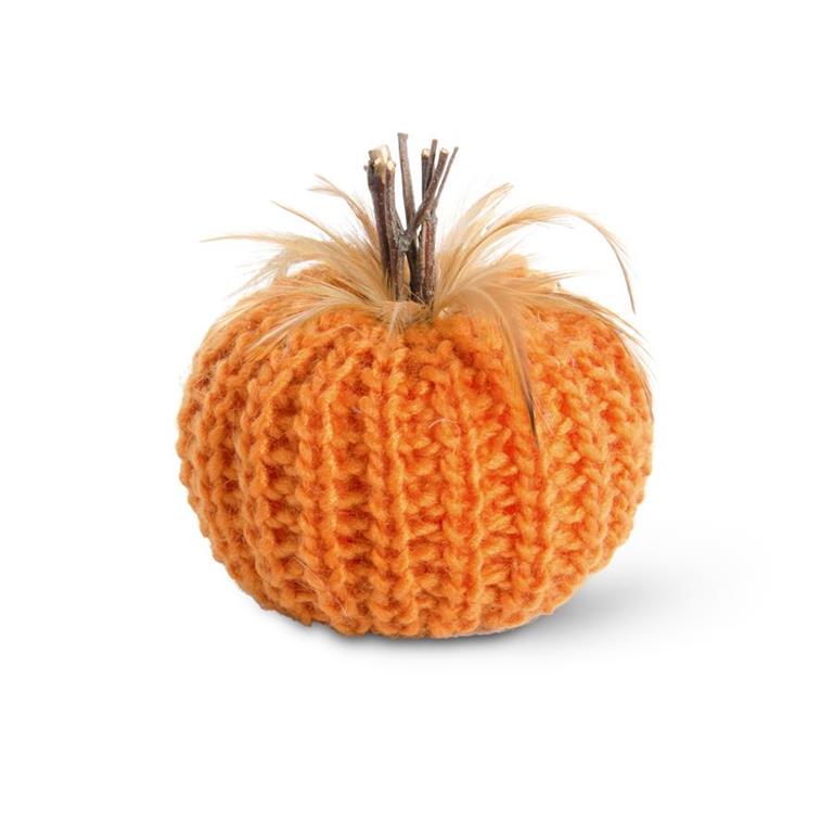 5in Orange Crochet Pumpkin