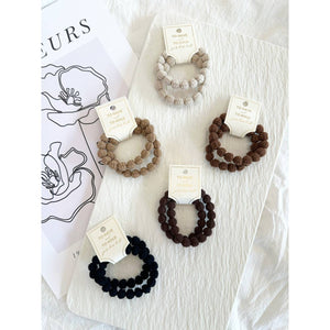 3pc Round Neutral Hair Ties