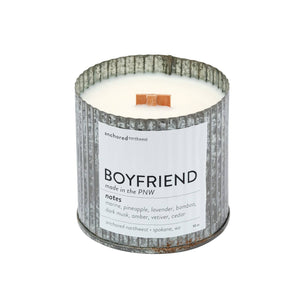 Boyfriend Wood Wick Rustic Farmhouse Soy Candle