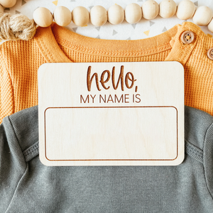 Baby Birth Announcement Sign - Blank Name Tag