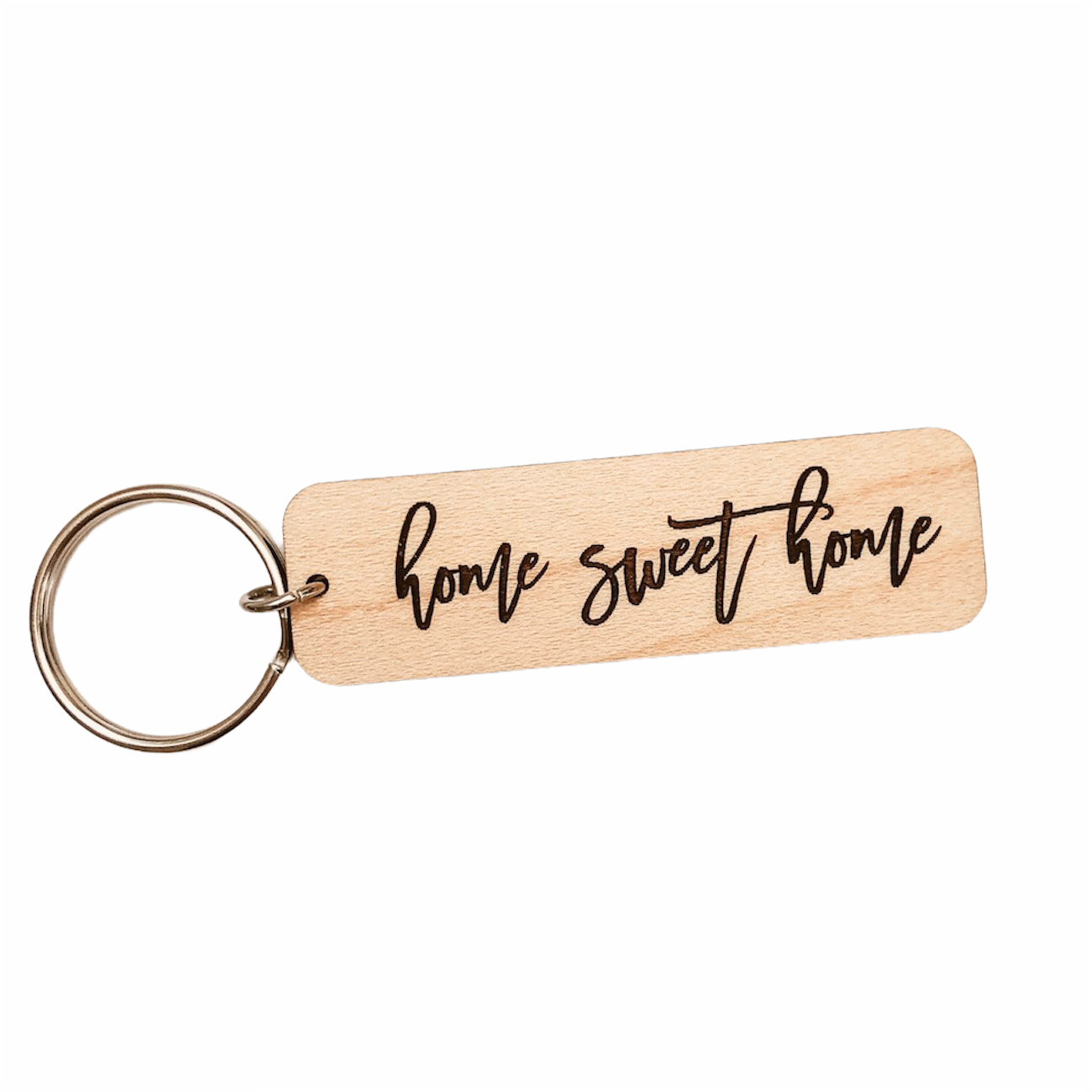 Home Sweet Home Wooden Keychain