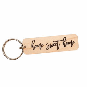 Home Sweet Home Wooden Keychain