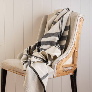 Hand Woven Cash Throw Black