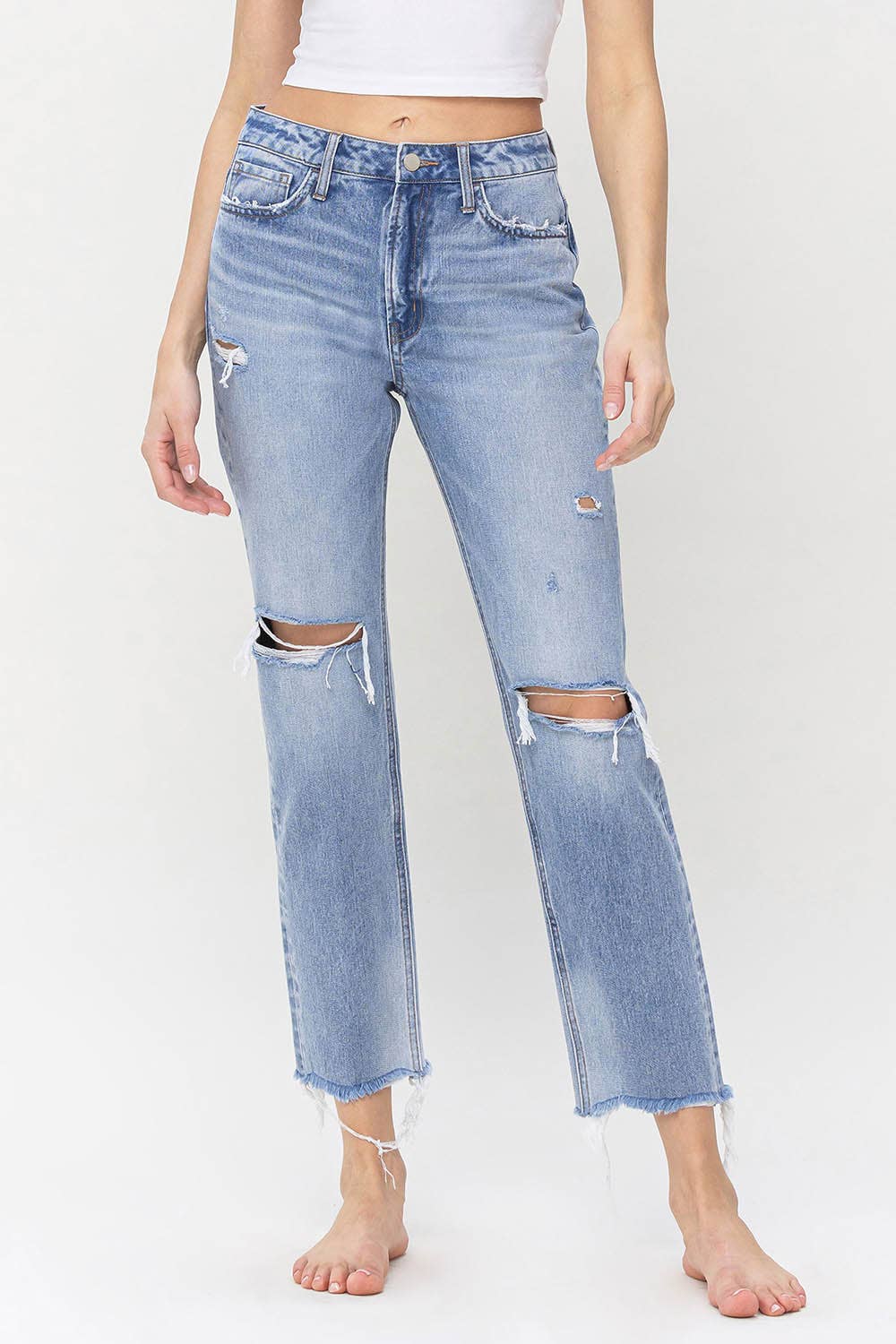 SUPER HIGH RISE RELAXED STRAIGHT JEANS