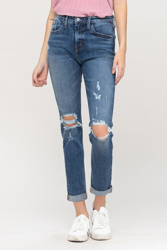 Distressed Boyfriend Jeans