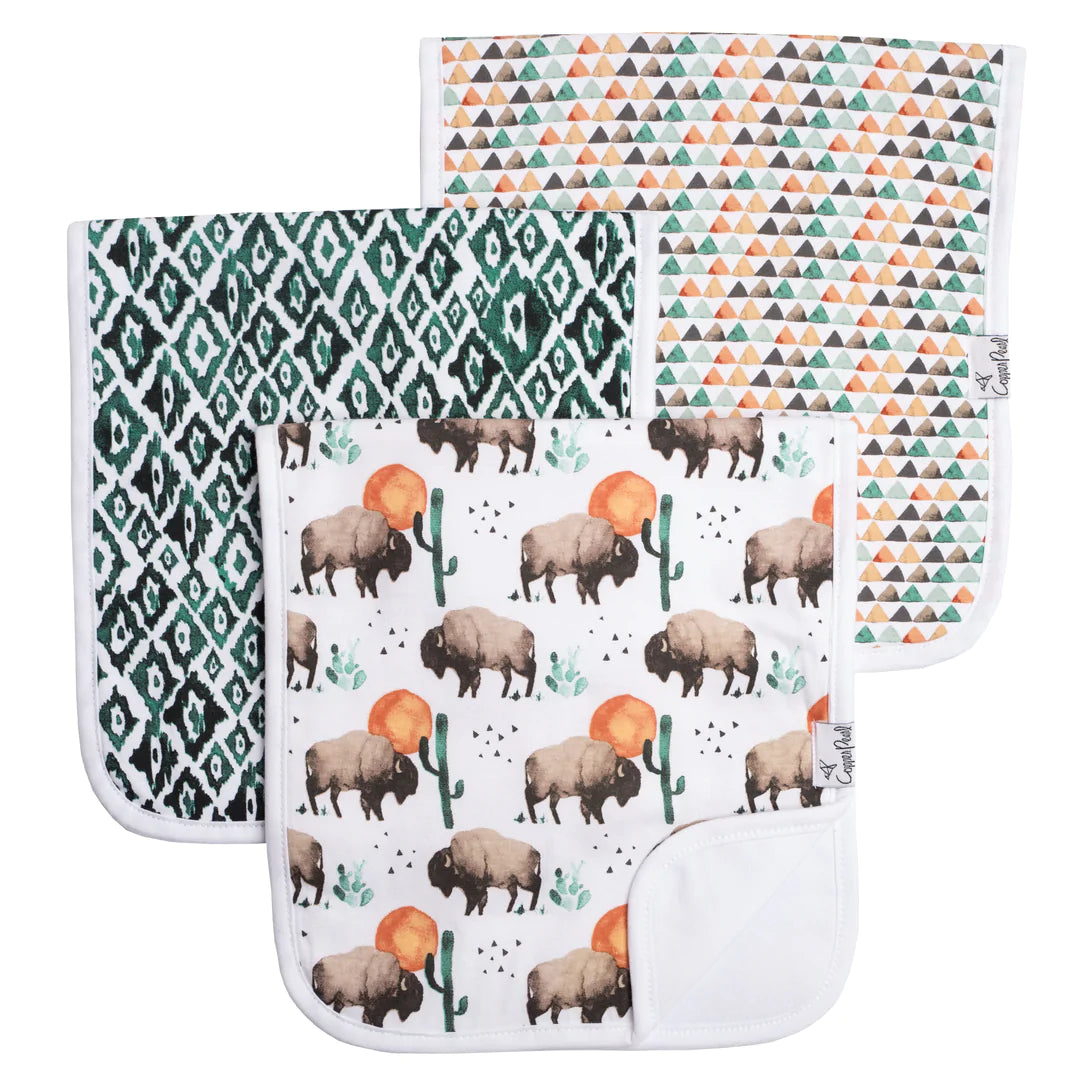 Bison Burp Cloth Set (3-pack)